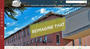 Screen shot homepage of DanvilleRiverDistrict.com